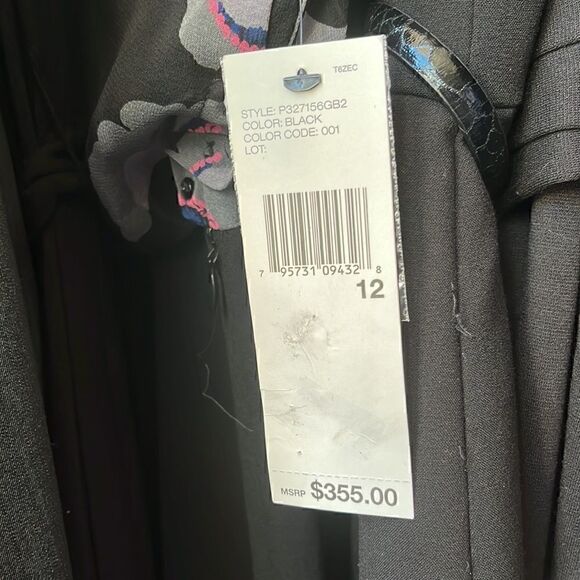 DKNY Sheer Top Short Sleeve Black Skirt Dress - Picture 8 of 8